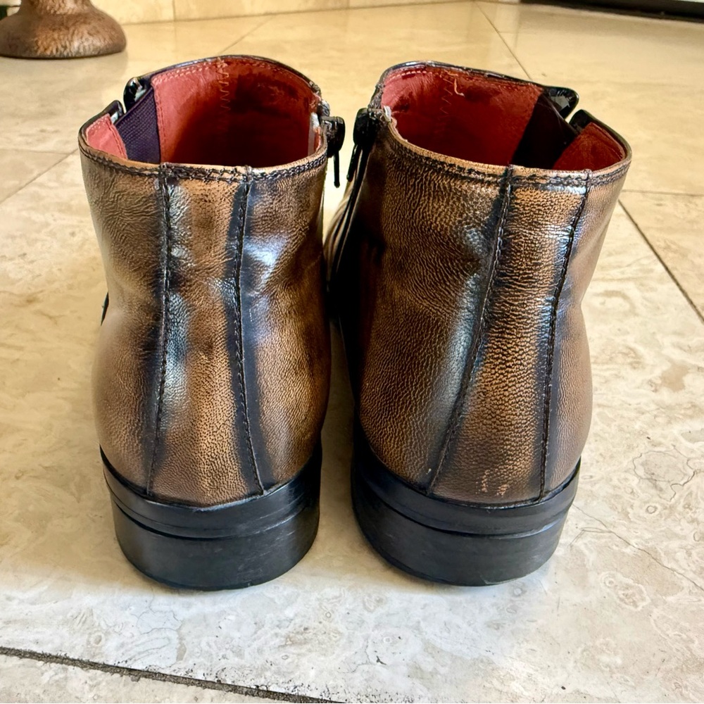 Robert Wayne Leather Mens Dress Shoes/Boot, Size 11 - Picture 4 of 8